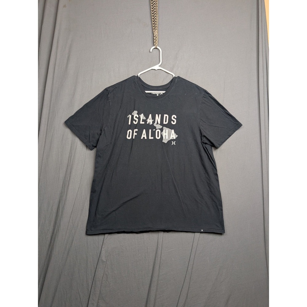 Hurley Men's Islands of Aloha T-Shirt Charcoal Gray Short Sleeve Size XXL